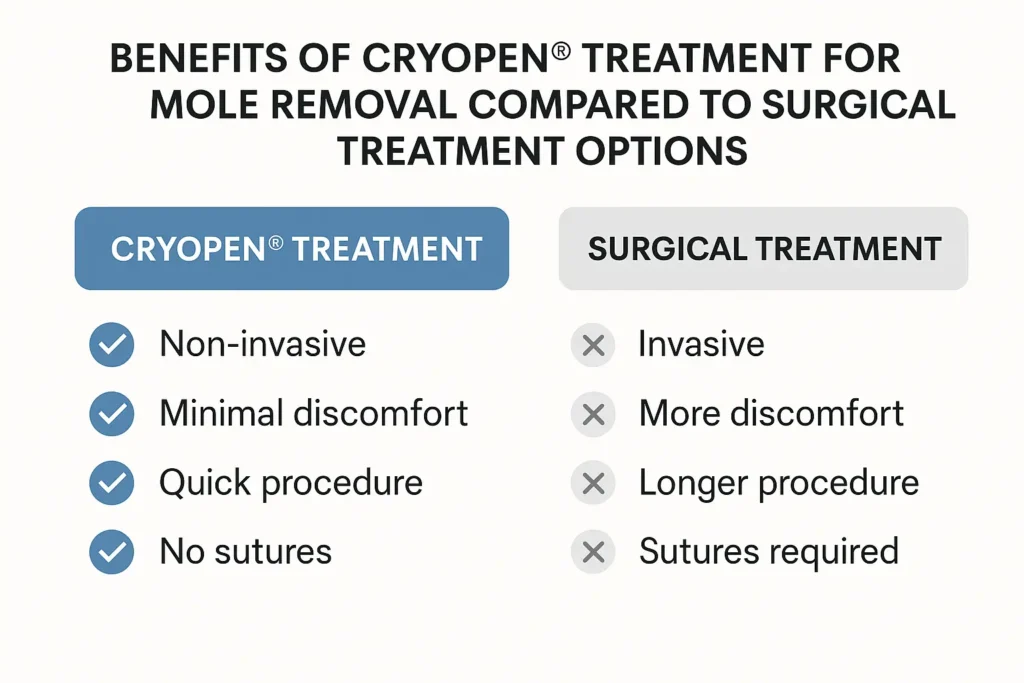 Benefits of facial mole removal Earl's Court - call our team today to book a consultation