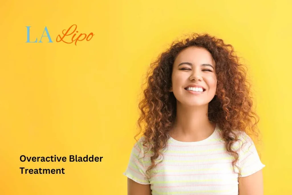 woman smiling about overactive bladder treatment Earl's Court solutions